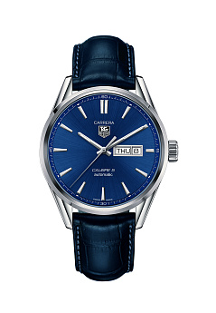 Ремень Tag Heuer FC6292, из кожи аллигатора, синий