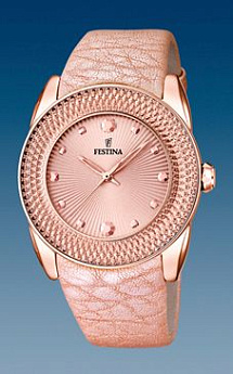 Ремень Festina BC08923, из кожи телёнка, кремовый, размер 24 мм
