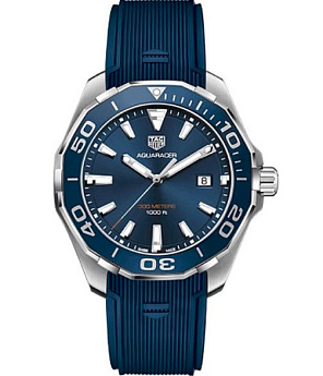 Ремень Tag Heuer FT6153, из каучука, синий
