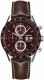 Ремень Tag Heuer FC6234, из кожи телёнка и ткани, коричневый