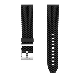 Ремень Breitling 278S, из каучука, черный, размер 22/20 мм под пряжку