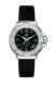 Ремень Tag Heuer FC6218, из кожи телёнка и сатина, черный, размер 17/15 мм