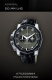 Ремень Corum 0480/00326, из кожи аллигатора, черный, размер 25/21 мм