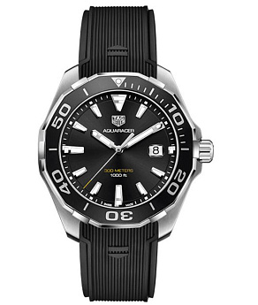 Ремень Tag Heuer FT6141, из каучука, черный