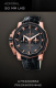 Ремень Corum 0480/00326, из кожи аллигатора, черный, размер 25/21 мм