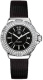 Ремень Tag Heuer FC6218, из кожи телёнка и сатина, черный, размер 17/15 мм
