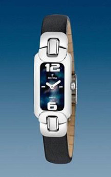 Ремень Festina BC05578, из кожи телёнка, черный, размер 5.5 мм