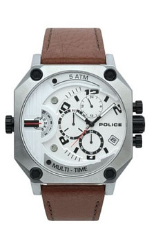 Ремень Police 03-PL.15385JS/04, из кожи телёнка, желто-коричневый, размер 