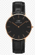 Ремень Daniel Wellington 0713DW, из кожи телёнка, черный, размер 18 мм